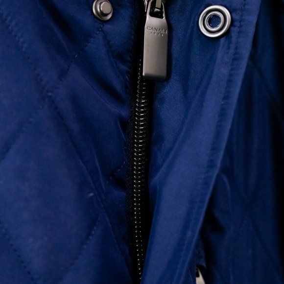 Canali Navy Quilted Zip Jacket - Picture 11 of 16